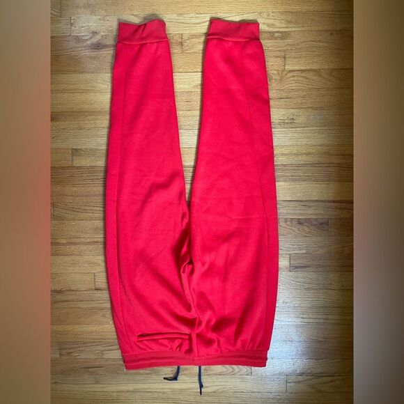 Nike MENS Tech Fleece Joggers Pants Cuffed University Red Black Sweatpants XL - Picture 10 of 12